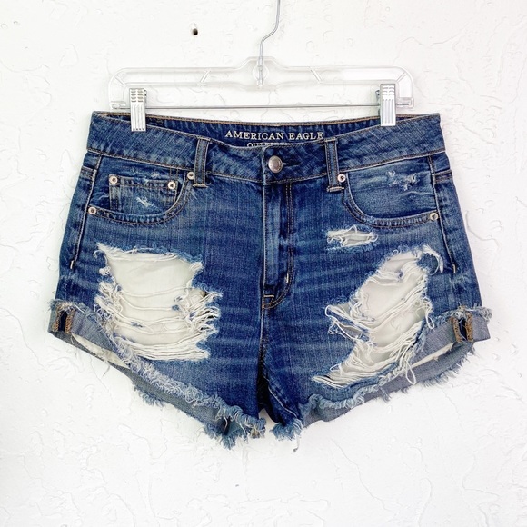 American Eagle Outfitters Pants - American Eagle Distressed Hi-Rise Festival Shorts